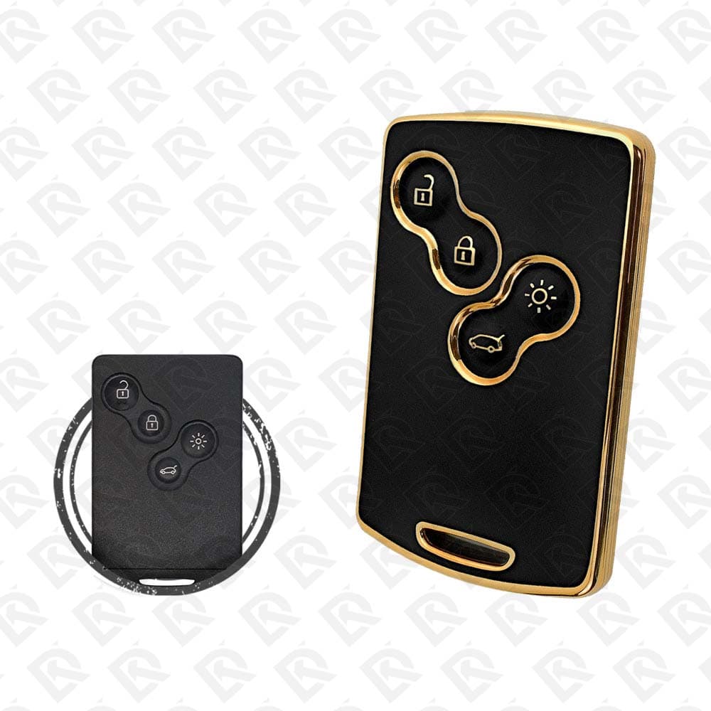RENAULT SMART TPU SHELL 4BUTTONS  -  BLACK GOLD