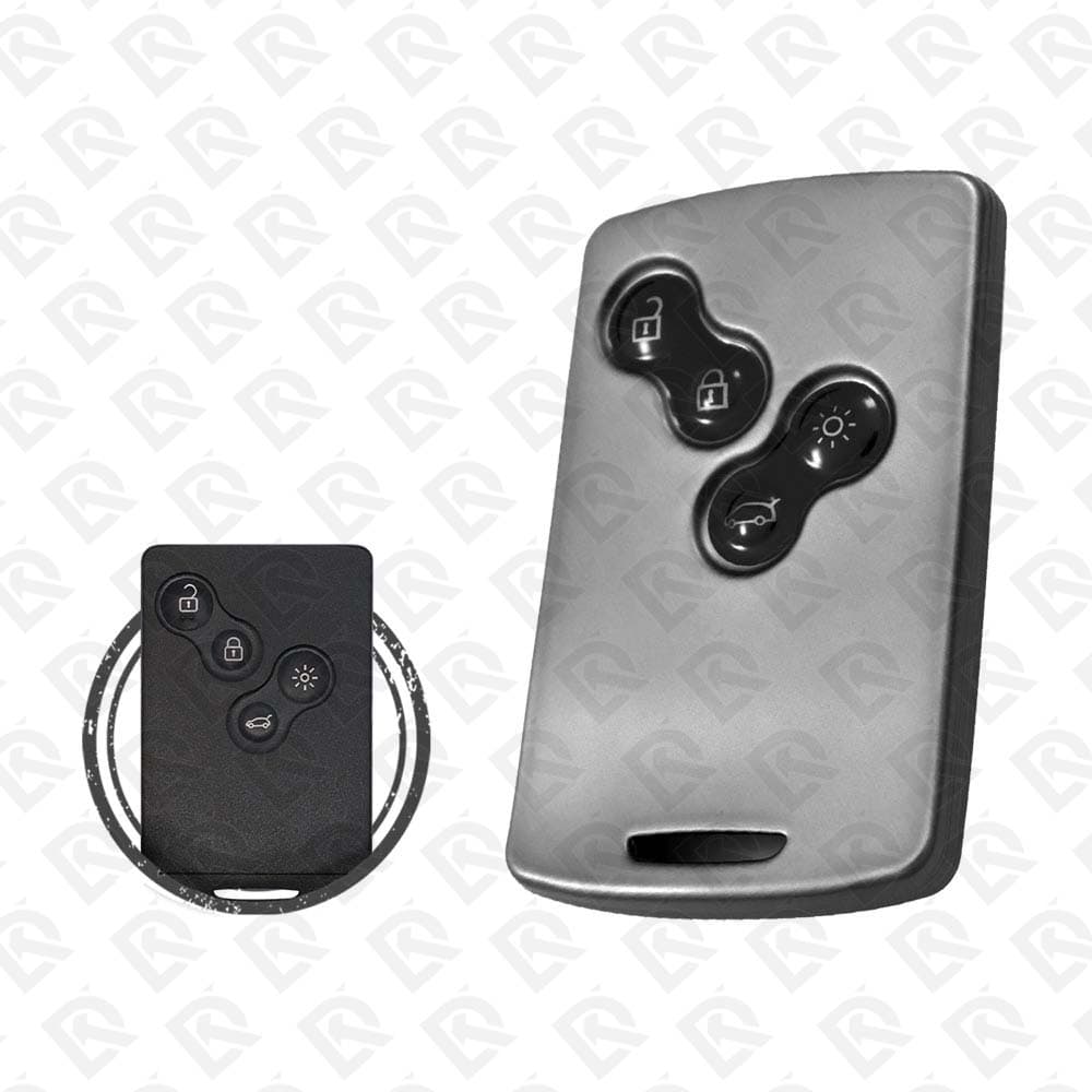 RENAULT SMART TPU SHELL 4BUTTONS  -  BLACK METAL