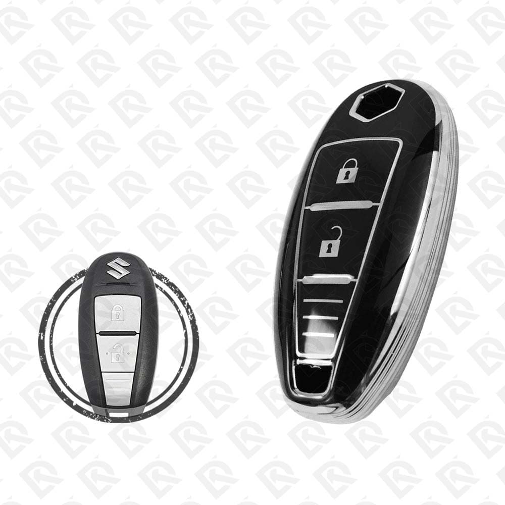 SUZUKI SMART TPU SHELL 2BUTTONS - BLACK CHROME 
