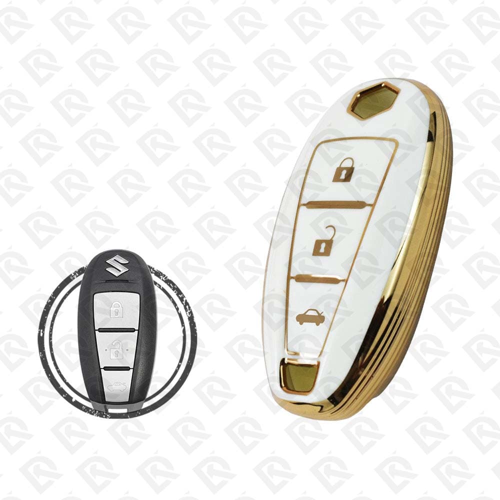 SUZUKI SMART TPU SHELL 3BUTTONS - WHITE GOLD