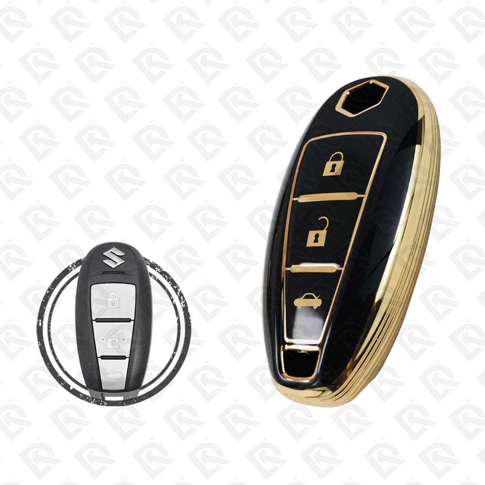 SUZUKI SMART TPU SHELL 3BUTTONS - BLACK GOLD