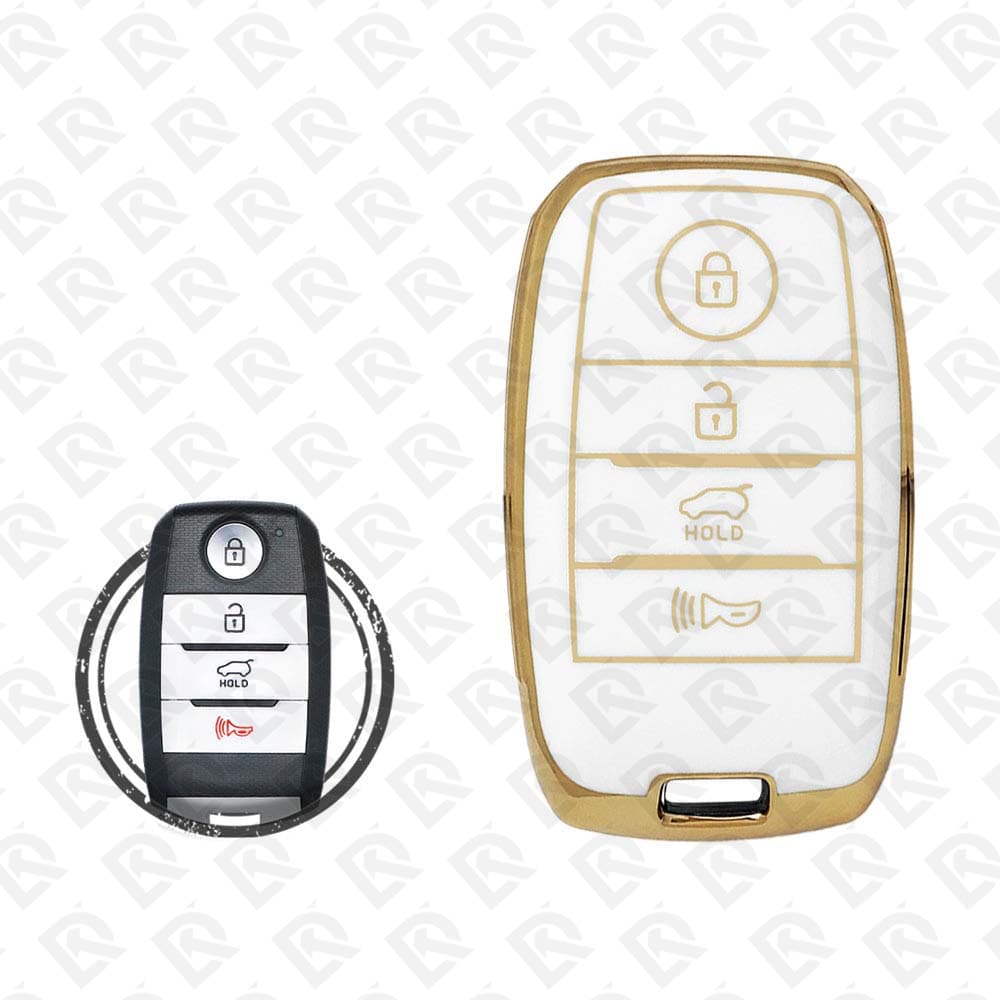 KIA SMART TPU SHELL 4BUTTONS  -  WHITE GOLD