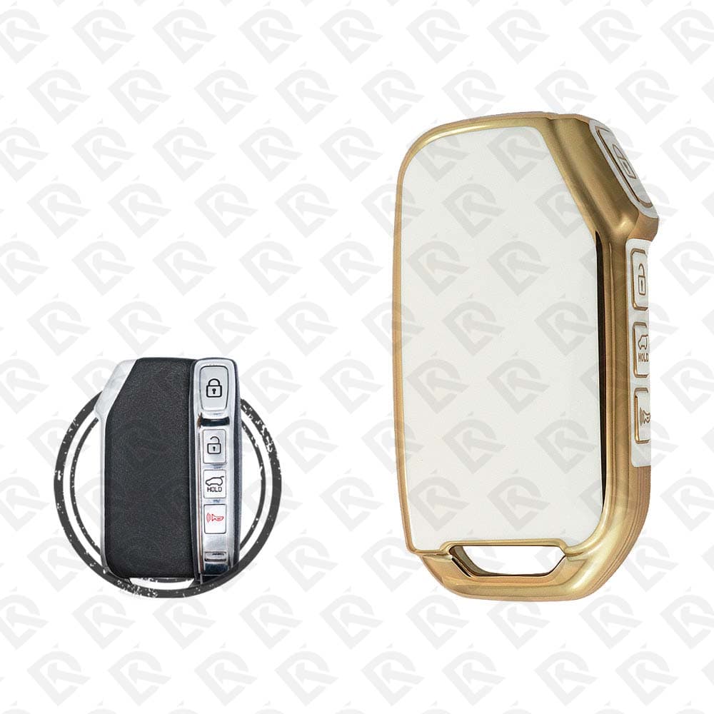 KIA SMART TPU SHELL 4BUTTONS  -  WHITE GOLD