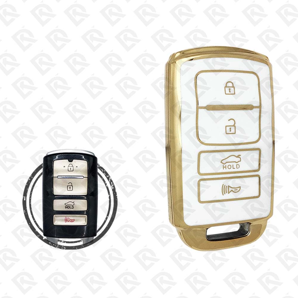 KIA SMART TPU SHELL 4BUTTONS  -  WHITE GOLD