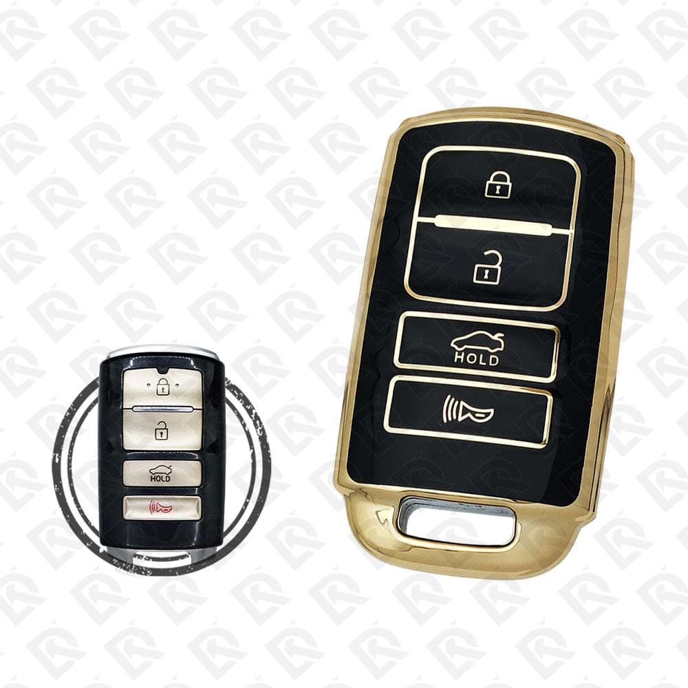 KIA SMART TPU SHELL 4BUTTONS  -  BLACK GOLD