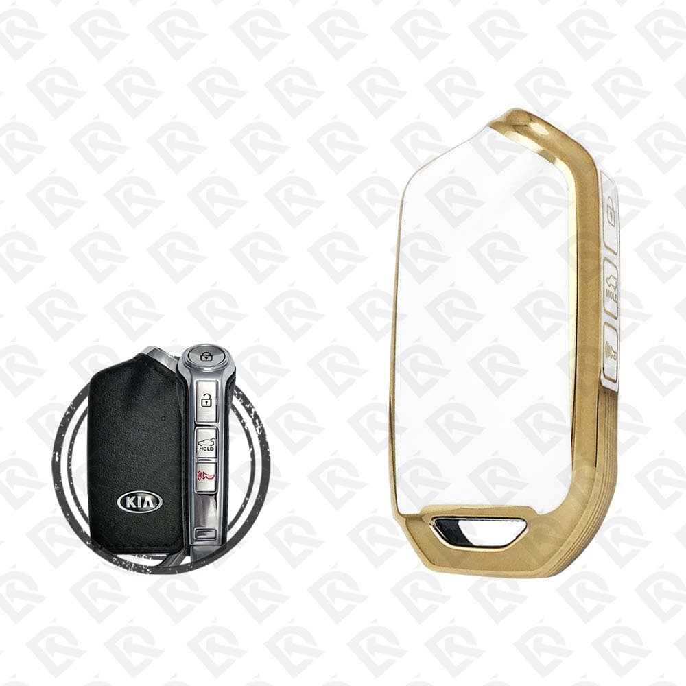 KIA SMART TPU SHELL 4BUTTONS  -  WHITE GOLD