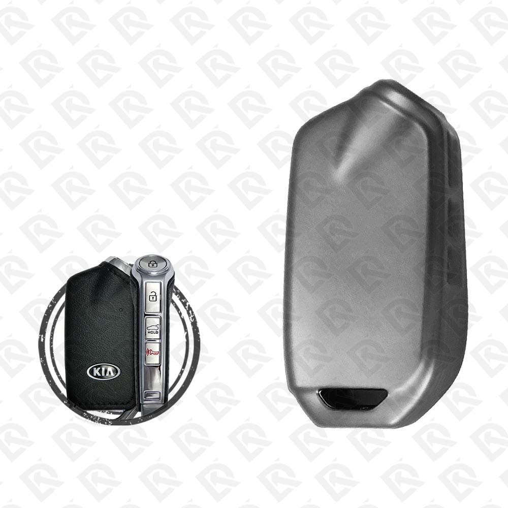 KIA SMART TPU SHELL 4BUTTONS  -  BLACK METAL