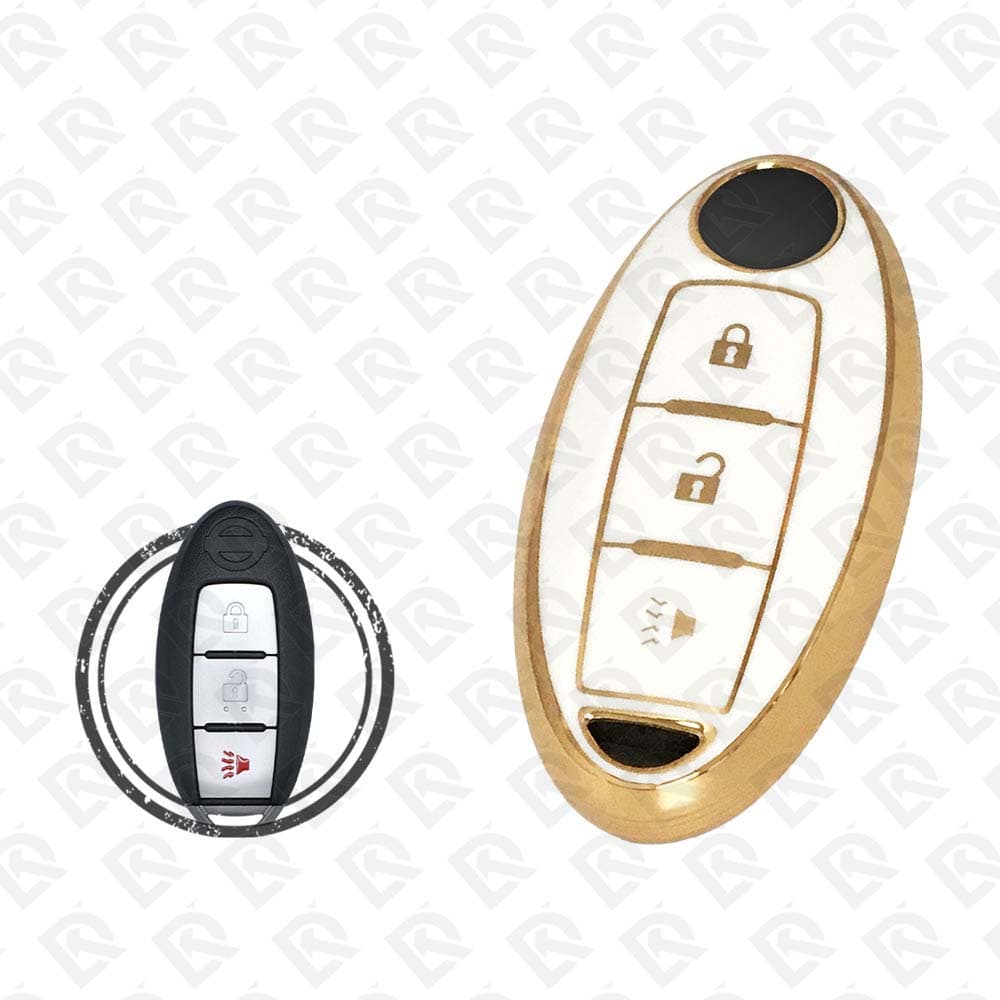 NISSAN SMART TPU SHELL 3BUTTONS - WHITE GOLD