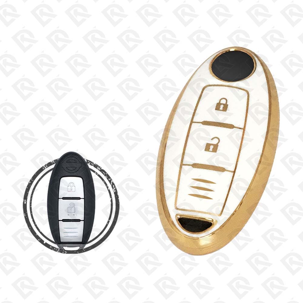 NISSAN SMART TPU SHELL 2BUTTONS - WHITE GOLD