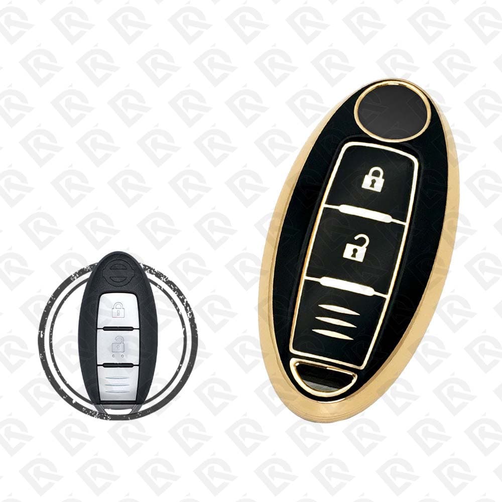 NISSAN SMART TPU SHELL 2BUTTONS - BLACK GOLD