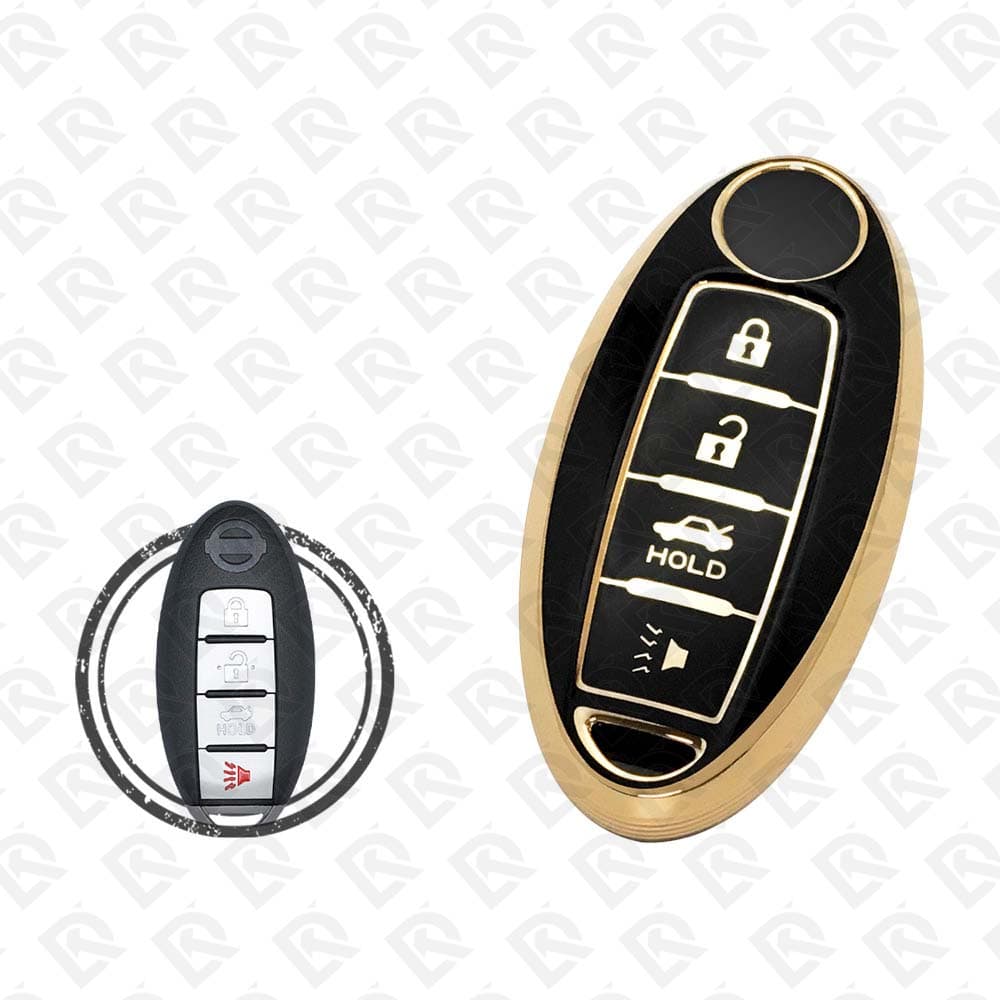 NISSAN SMART TPU SHELL 4BUTTONS - BLACK GOLD
