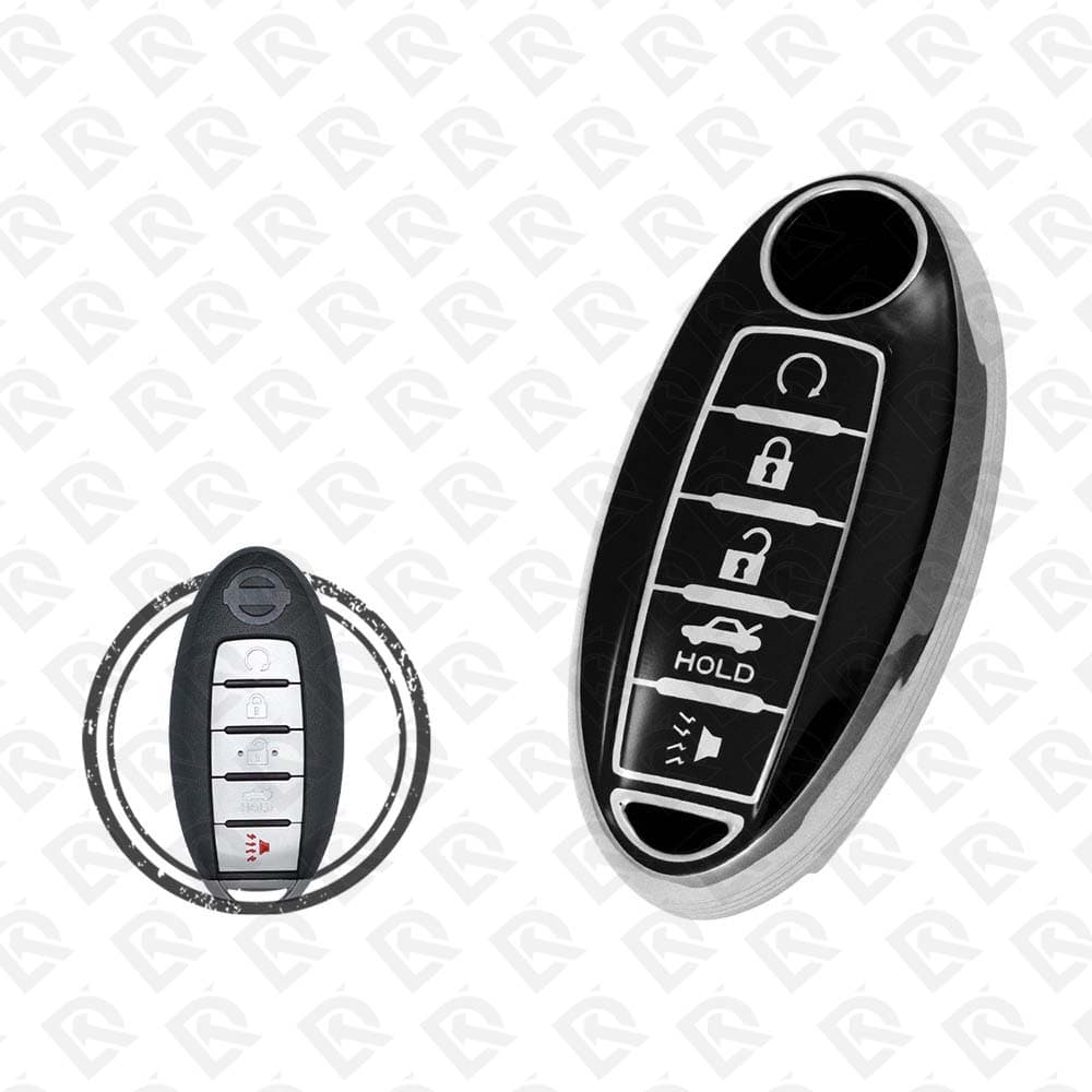 NISSAN SMART TPU SHELL 5BUTTONS - BLACK CHROME 