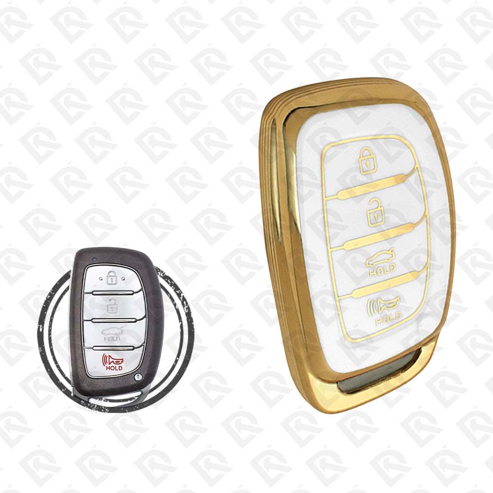 HYUNDAI SMART TPU SHELL 4BUTTONS - WHITE GOLD