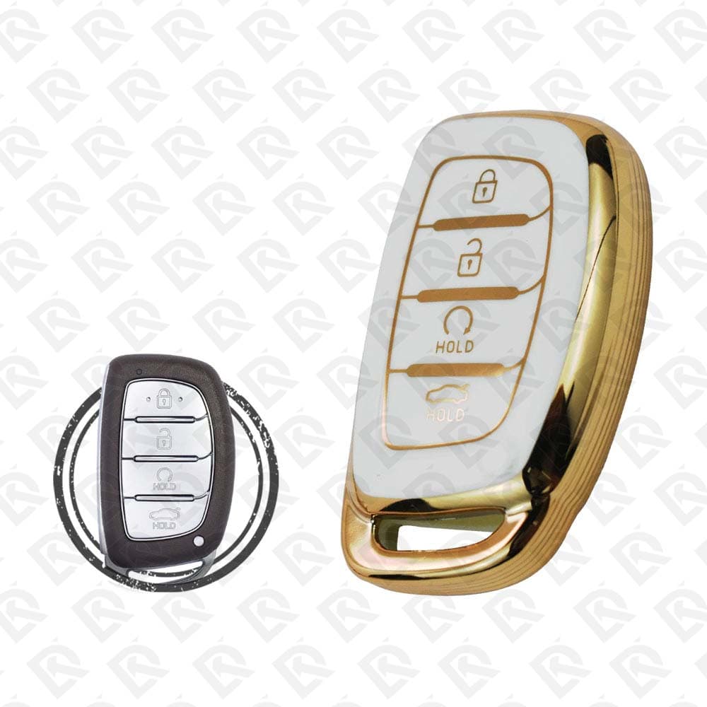 HYUNDAI SMART TPU SHELL 4BUTTONS - WHITE GOLD