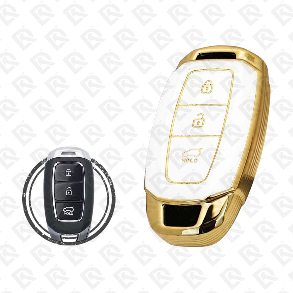 HYUNDAI SMART TPU SHELL 3BUTTONS - WHITE GOLD