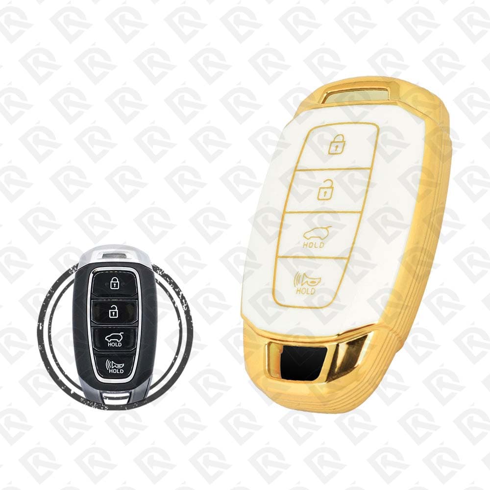HYUNDAI SMART TPU SHELL 4BUTTONS - WHITE GOLD