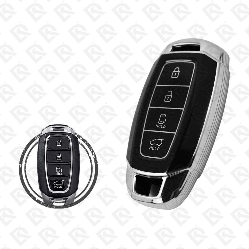 HYUNDAI SMART TPU SHELL 4BUTTONS - BLACK CHROME 