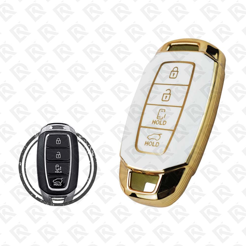 HYUNDAI SMART TPU SHELL 4BUTTONS - WHITE GOLD