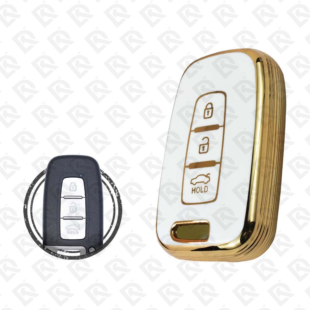 HYUNDAI SMART TPU SHELL 3BUTTONS - WHITE GOLD