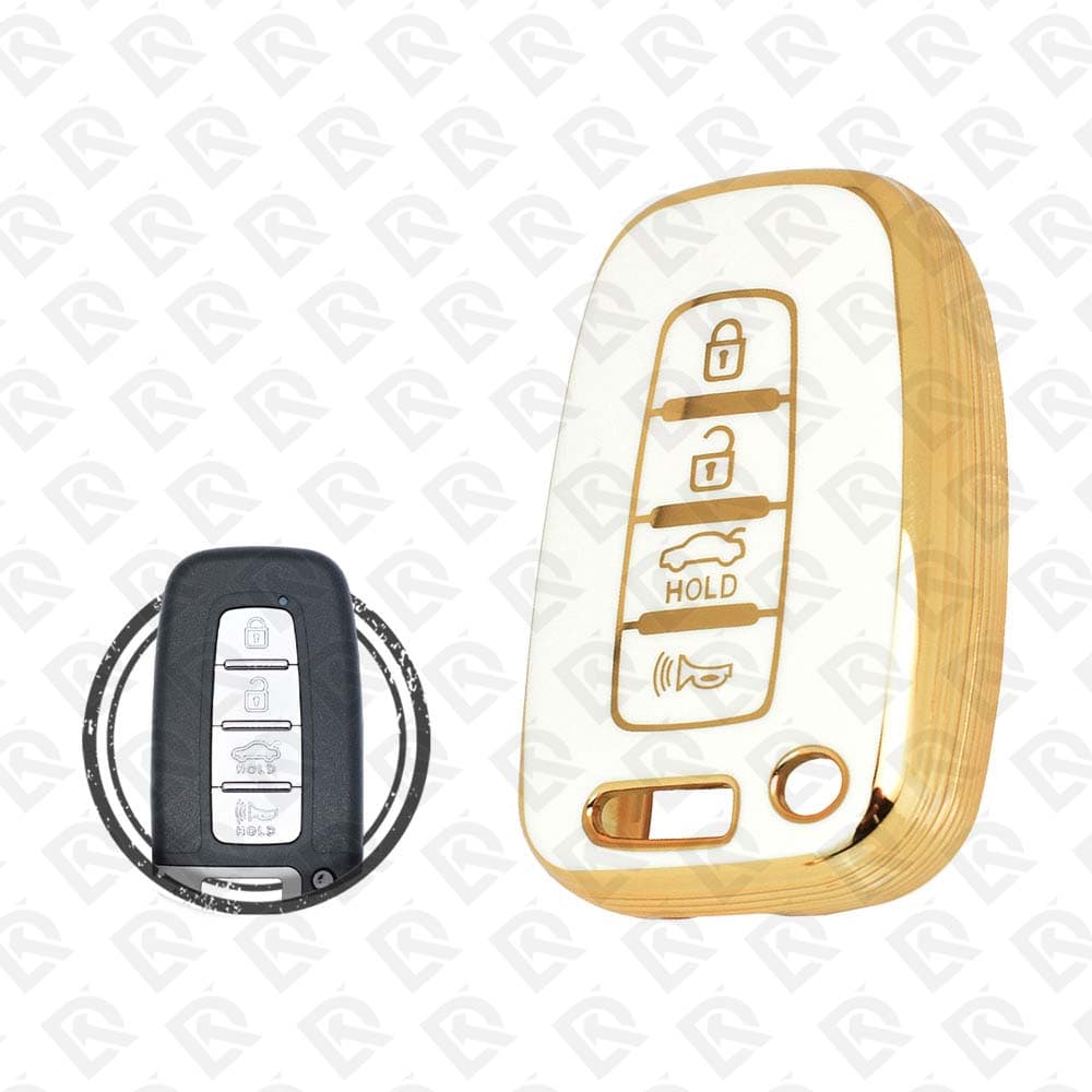HYUNDAI SMART TPU SHELL 4BUTTONS  -  WHITE GOLD