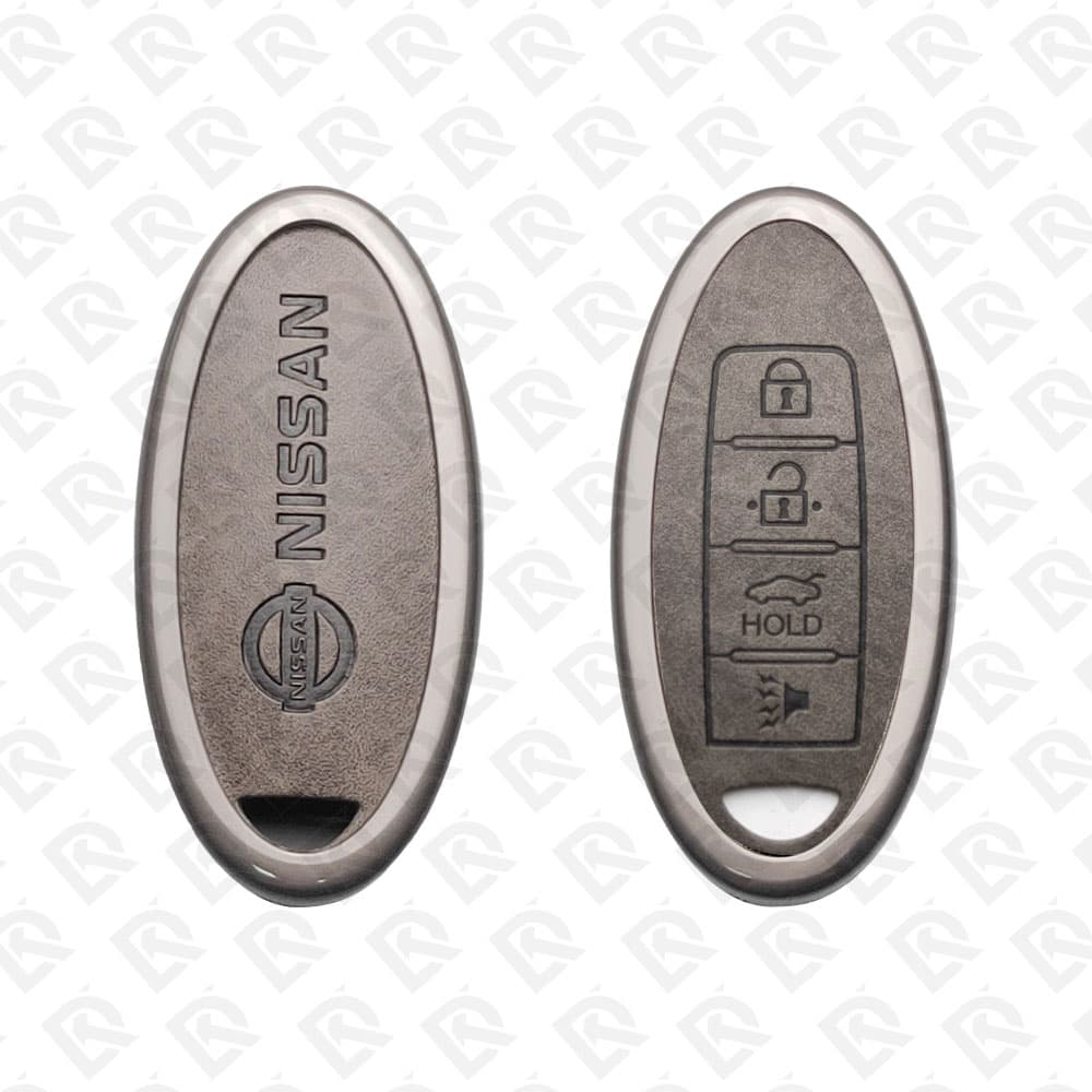 NISSAN ZINC ALLOY LEATHER TPU CAR KEY CASE PROTECT ACCESSORIES 4BUTTONS
