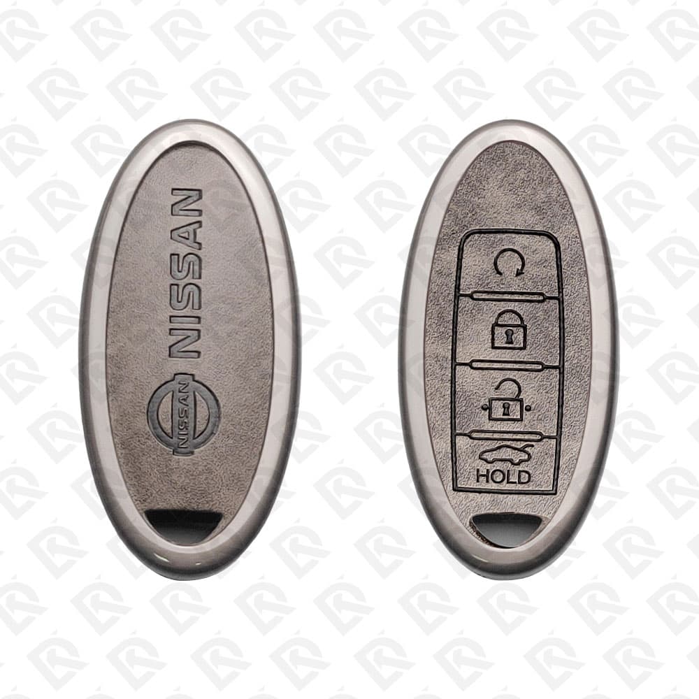 NISSAN ZINC ALLOY LEATHER TPU CAR KEY CASE PROTECT ACCESSORIES 4BUTTONS