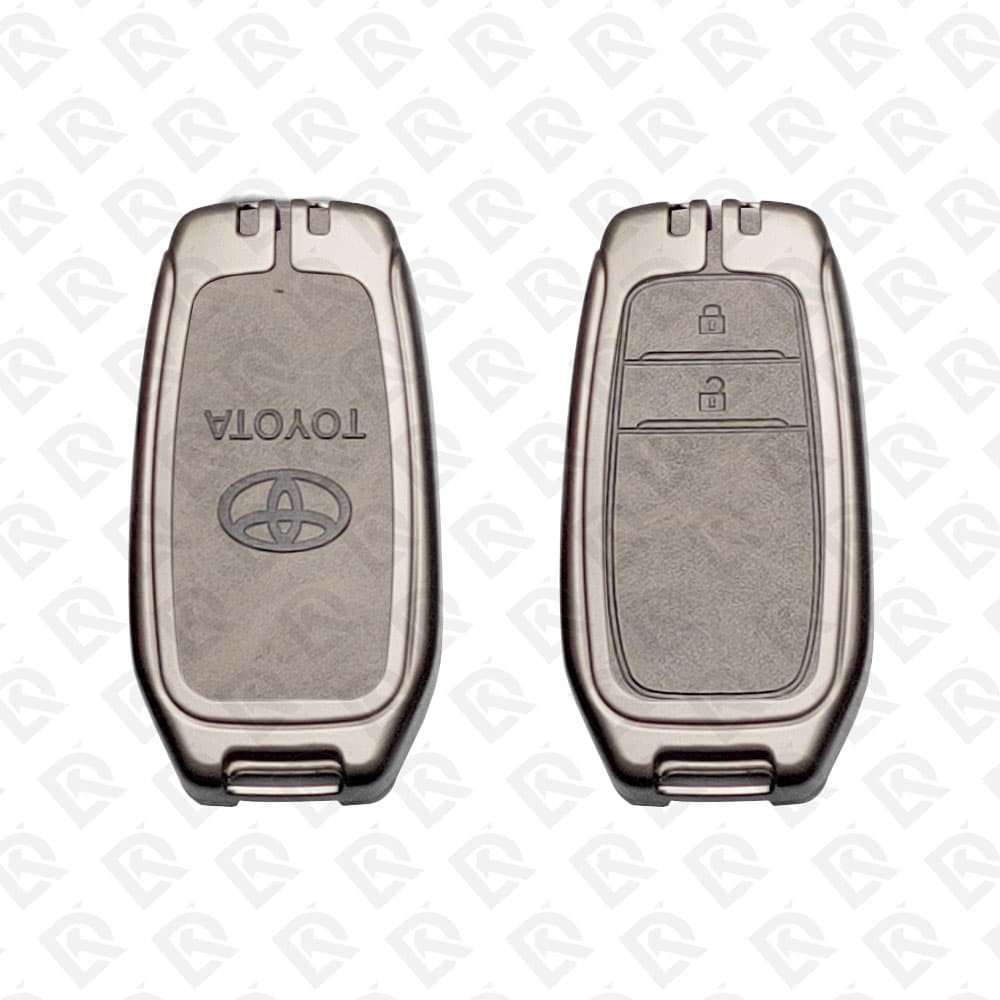 TOYOTA ZINC ALLOY LEATHER TPU CAR KEY CASE PROTECT ACCESSORIES 2BUTTONS