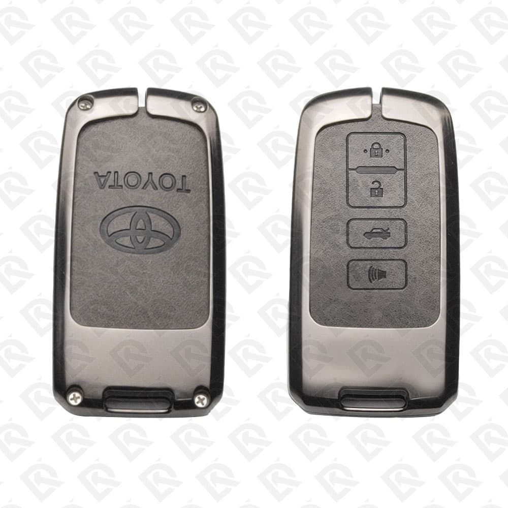TOYOTA ZINC ALLOY LEATHER TPU CAR KEY CASE PROTECT ACCESSORIES 4BUTTONS