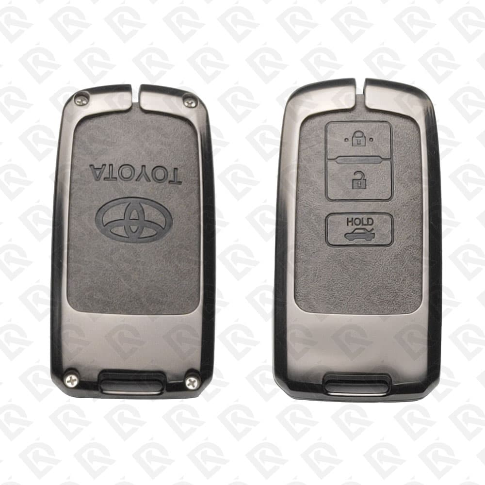 TOYOTA ZINC ALLOY LEATHER TPU CAR KEY CASE PROTECT ACCESSORIES 3BUTTONS