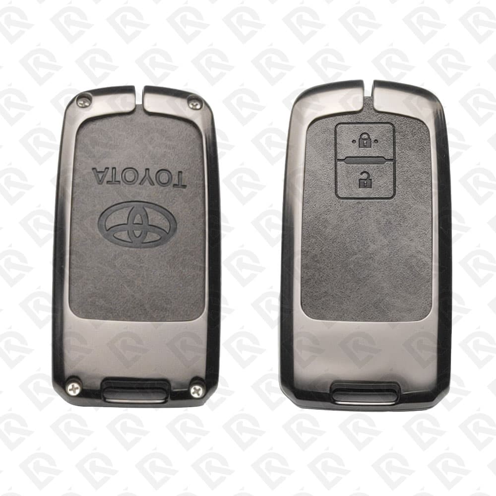TOYOTA ZINC ALLOY LEATHER TPU CAR KEY CASE PROTECT ACCESSORIES 2BUTTONS