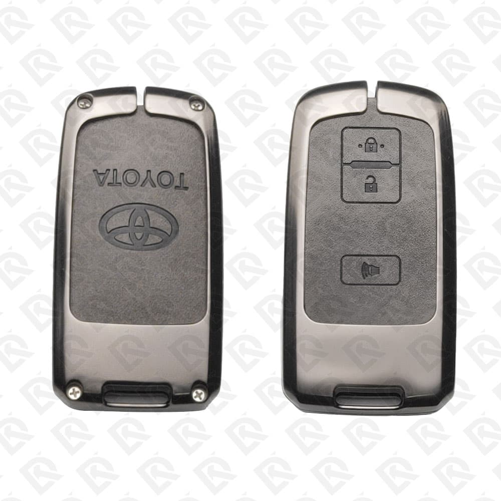 TOYOTA ZINC ALLOY LEATHER TPU CAR KEY CASE PROTECT ACCESSORIES 3BUTTONS