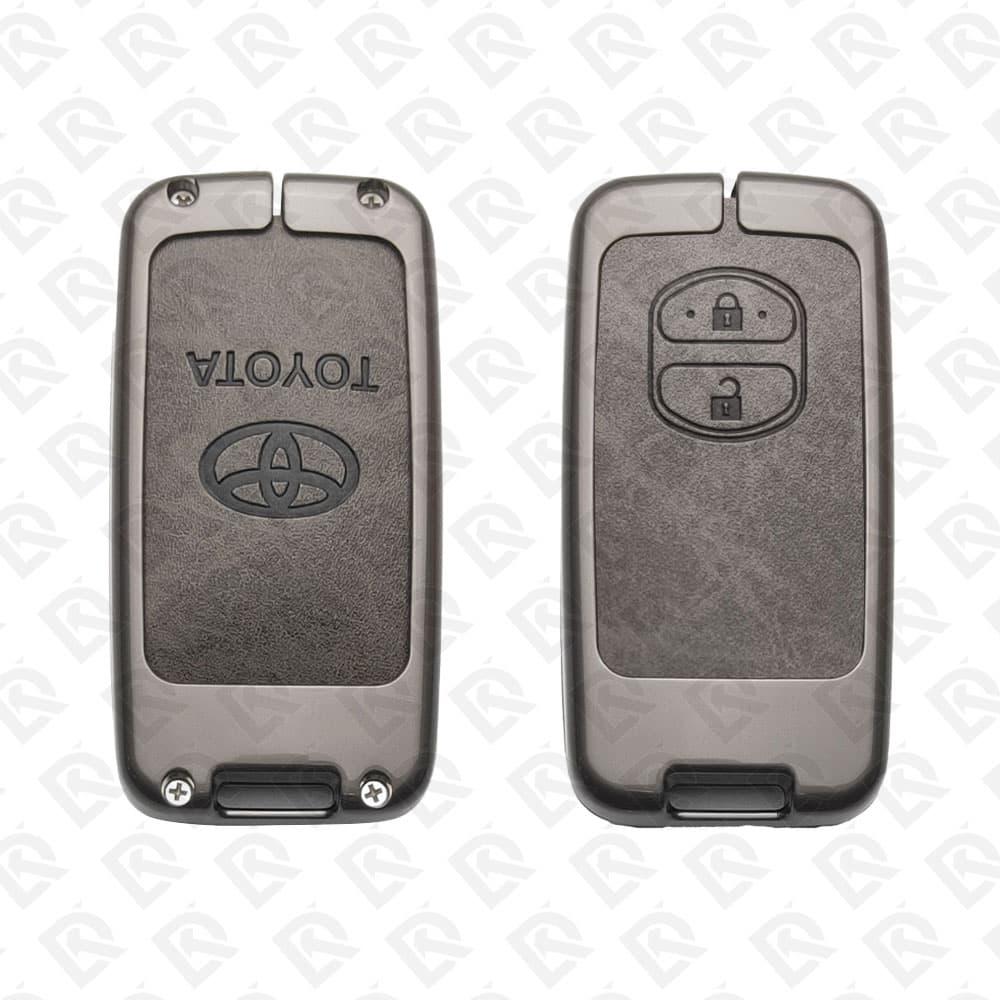 TOYOTA 2009 ZINC ALLOY LEATHER TPU CAR KEY CASE PROTECT ACCESSORIES 2BUTTONS
