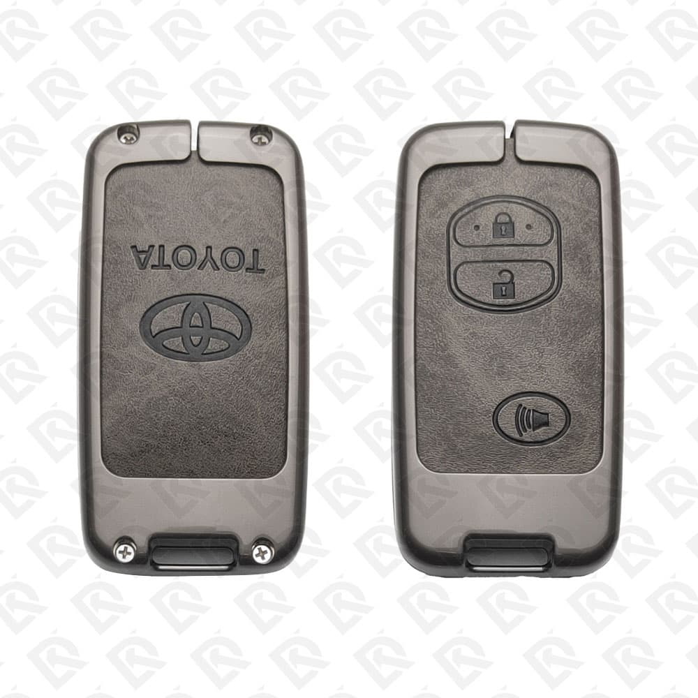 TOYOTA 2009 ZINC ALLOY LEATHER TPU CAR KEY CASE PROTECT ACCESSORIES 3BUTTONS