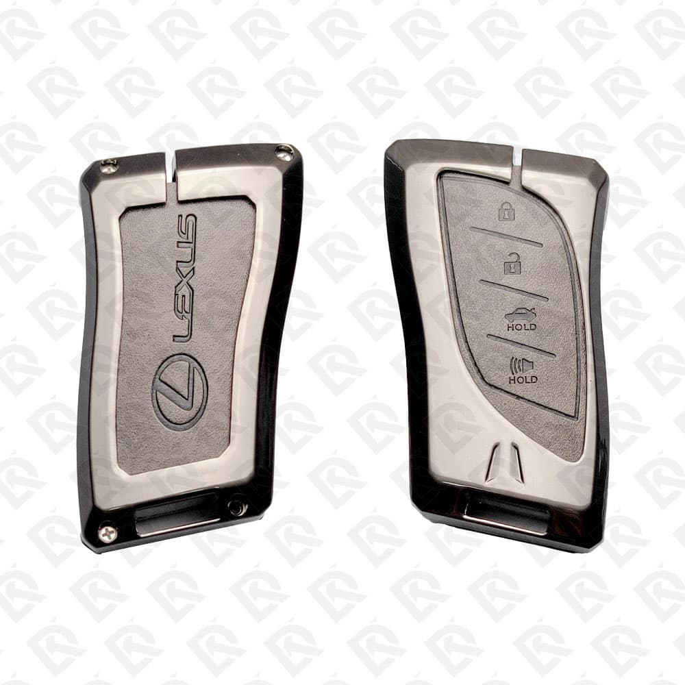 LEXUS ZINC ALLOY LEATHER TPU CAR KEY CASE PROTECT ACCESSORIES 4BUTTONS