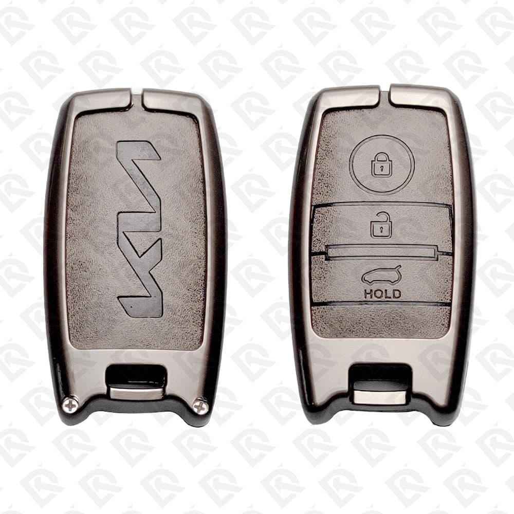 KIA ZINC ALLOY LEATHER TPU CAR KEY CASE PROTECT ACCESSORIES 3BUTTONS
