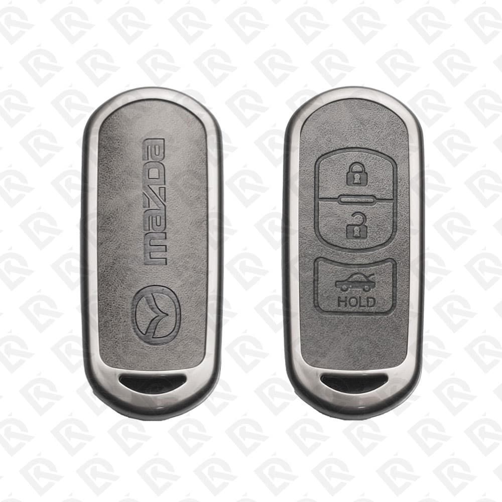 MAZDA ZINC ALLOY LEATHER TPU CAR KEY CASE PROTECT ACCESSORIES 3BUTTONS