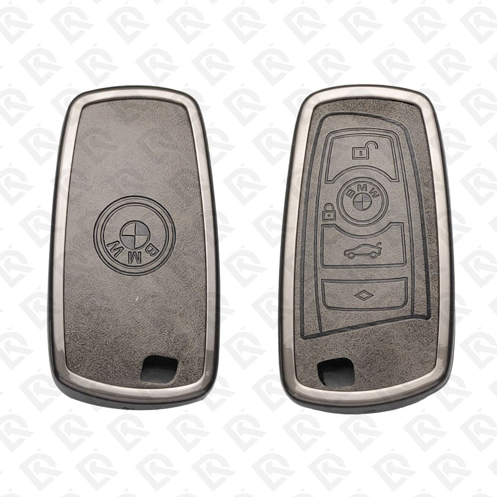 BMW ZINC ALLOY LEATHER TPU CAR KEY CASE PROTECT ACCESSORIES 4BUTTONS
