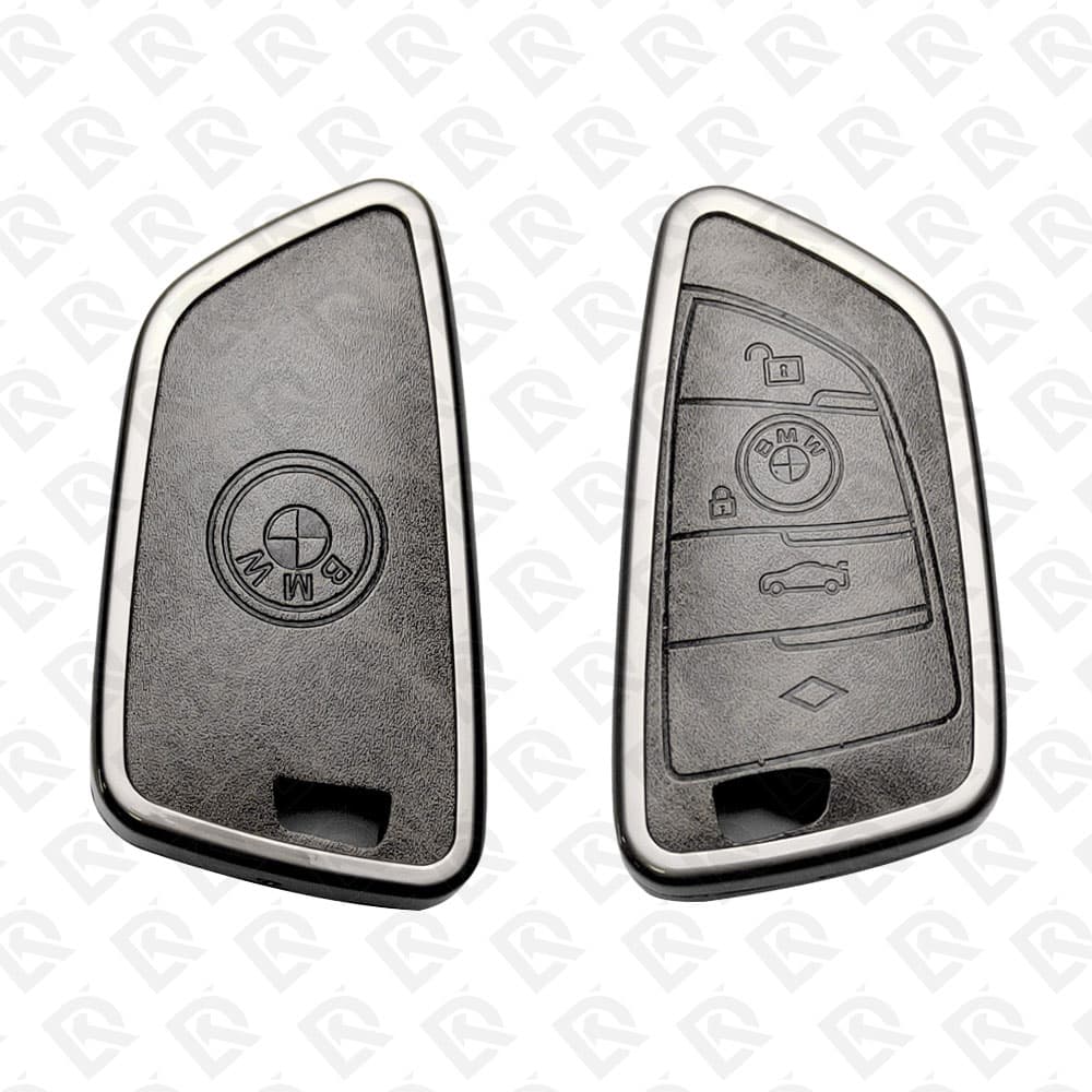 BMW ZINC ALLOY LEATHER TPU CAR KEY CASE PROTECT ACCESSORIES 4BUTTONS