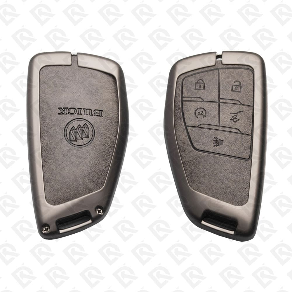 BUICK CHEVROLET GMC ZINC ALLOY LEATHER TPU CAR KEY CASE PROTECT ACCESSORIES 5BUTTONS