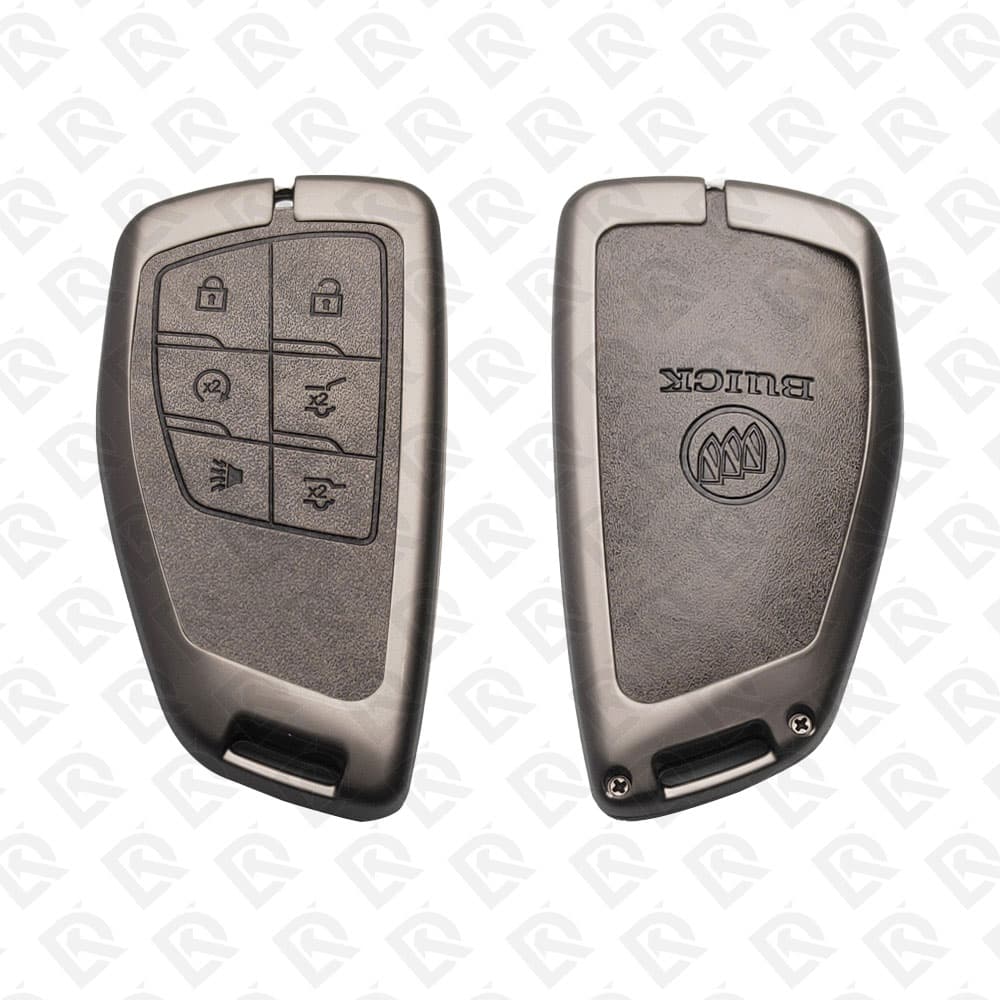 BUICK CHEVROLET GMC ZINC ALLOY LEATHER TPU CAR KEY CASE PROTECT ACCESSORIES 6BUTTONS