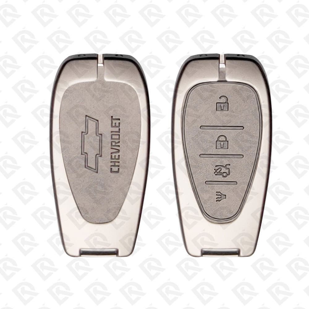 CHEVROLET ZINC ALLOY LEATHER TPU CAR KEY CASE PROTECT ACCESSORIES 4BUTTONS