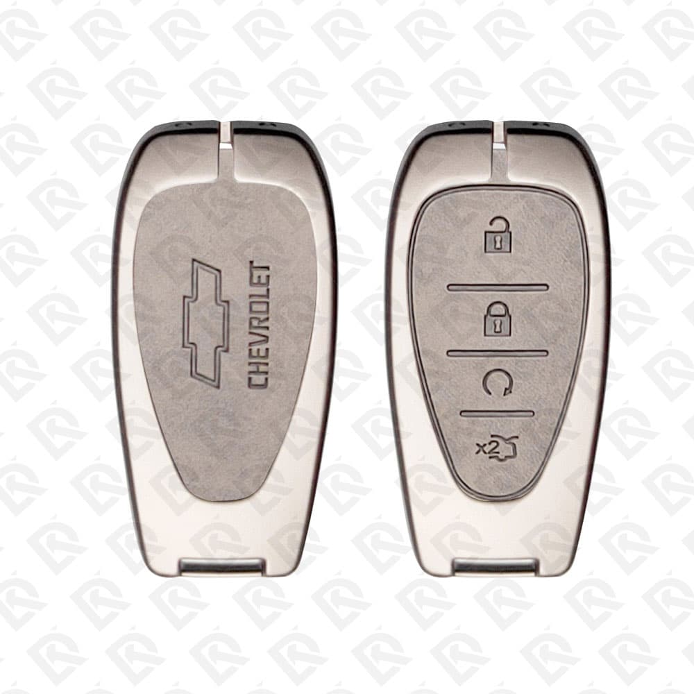 CHEVROLET ZINC ALLOY LEATHER TPU CAR KEY CASE PROTECT ACCESSORIES 4BUTTONS