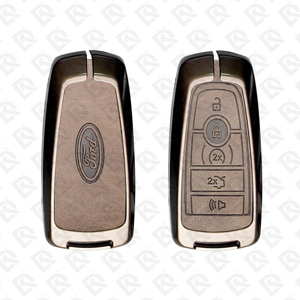 FORD ZINC ALLOY LEATHER TPU CAR KEY CASE PROTECT ACCESSORIES 5BUTTONS