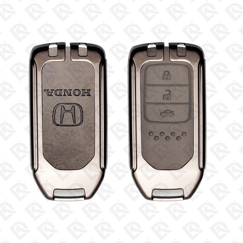 HONDA ZINC ALLOY LEATHER TPU CAR KEY CASE PROTECT ACCESSORIES 3BUTTONS